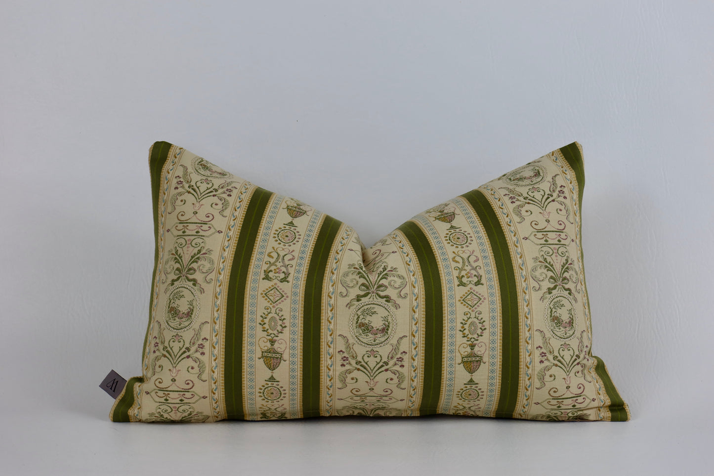Olive Vintage Stripe Cushion Cover 30x50