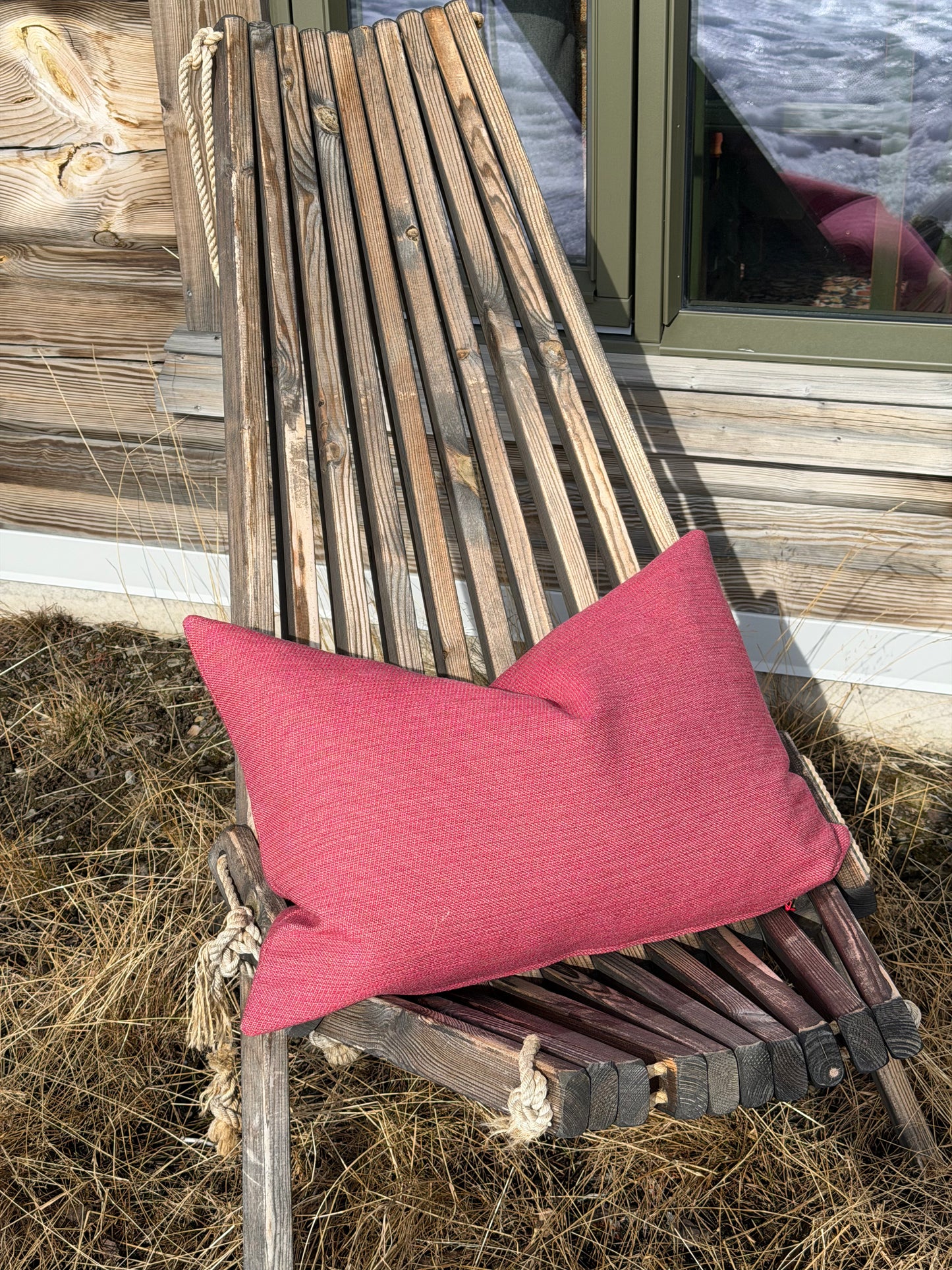 Pink textured cushion cover 40x60
