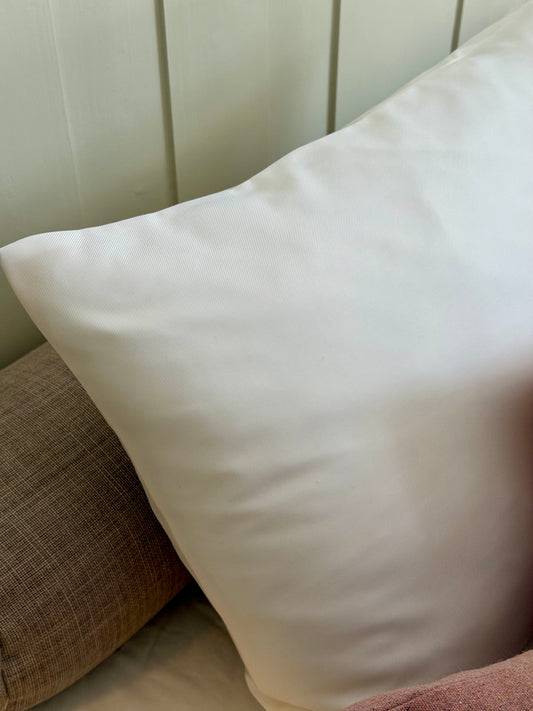 White textured twill duvet cover