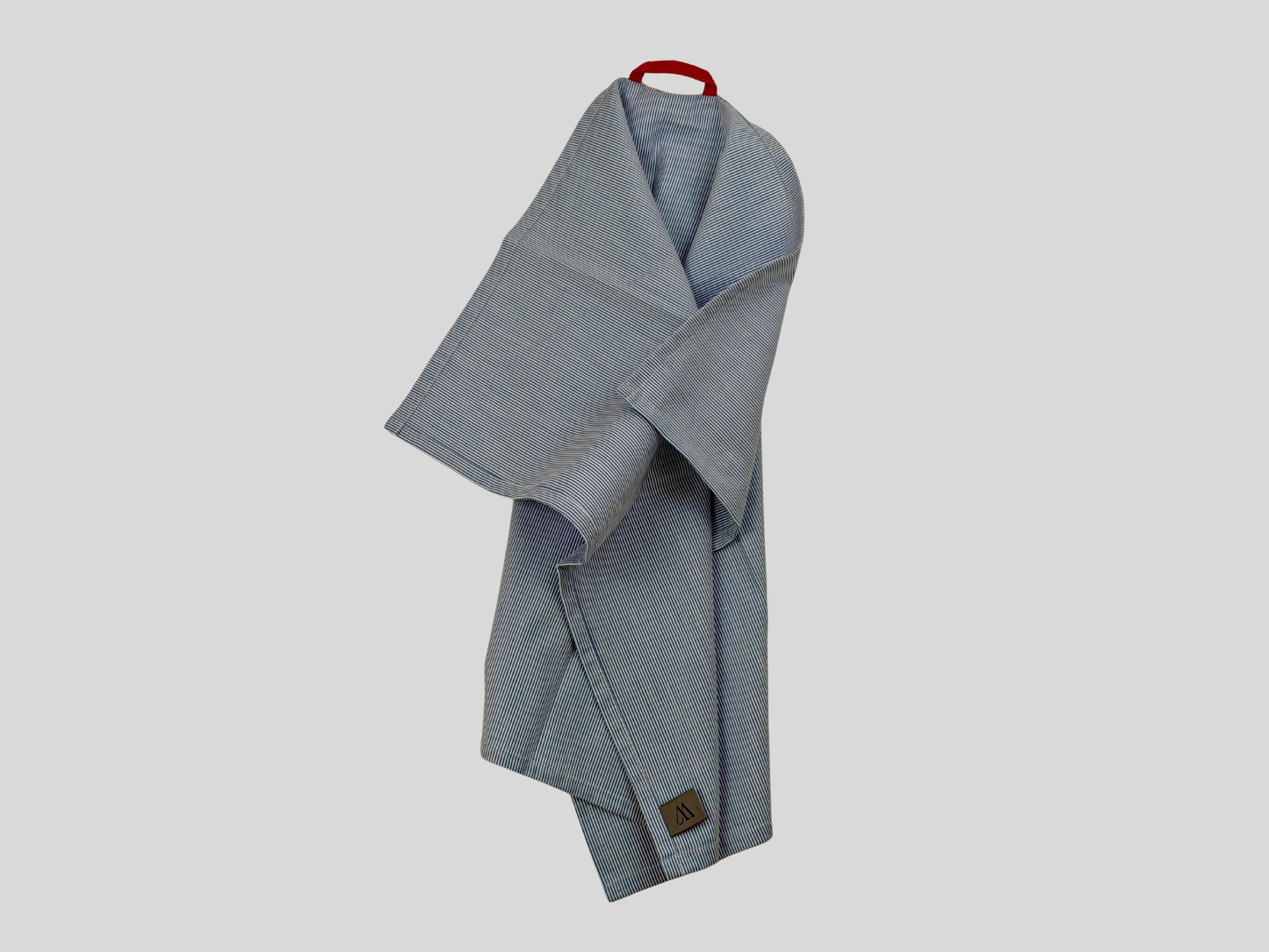Blue striped kitchen towel