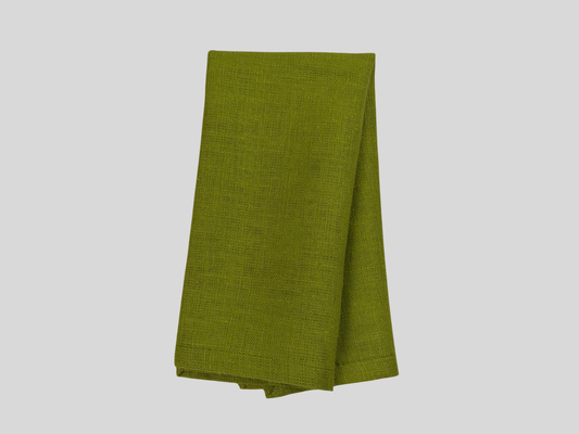 Green linen napkin