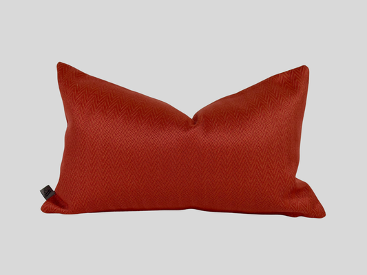 Rust herringbone cushion cover 30x50