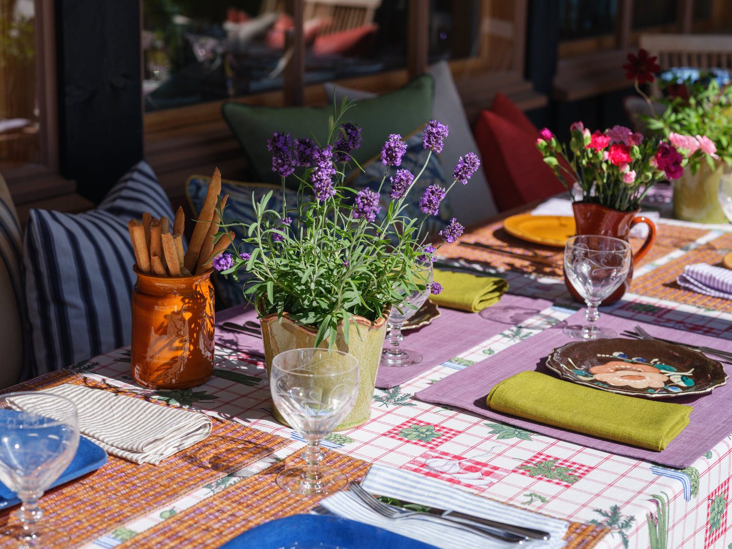 Herb garden tablecloth