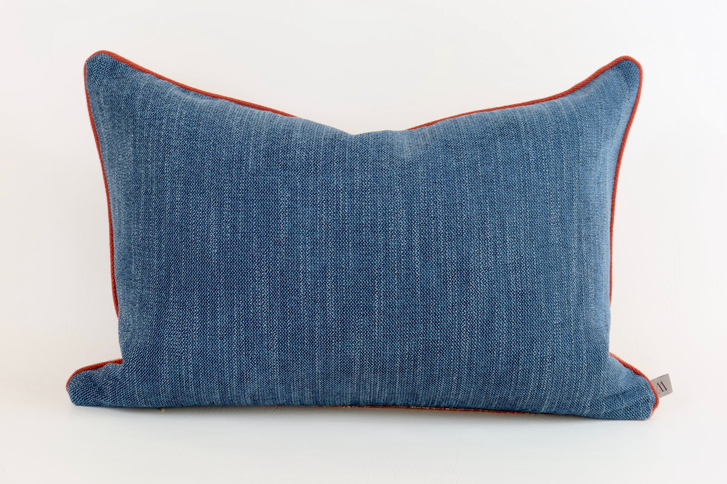 Rust checked cushion cover 40x60