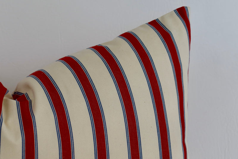 Red striped cushion cover 40x60