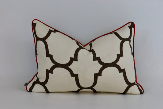 Brown geometric cushion cover 40x60