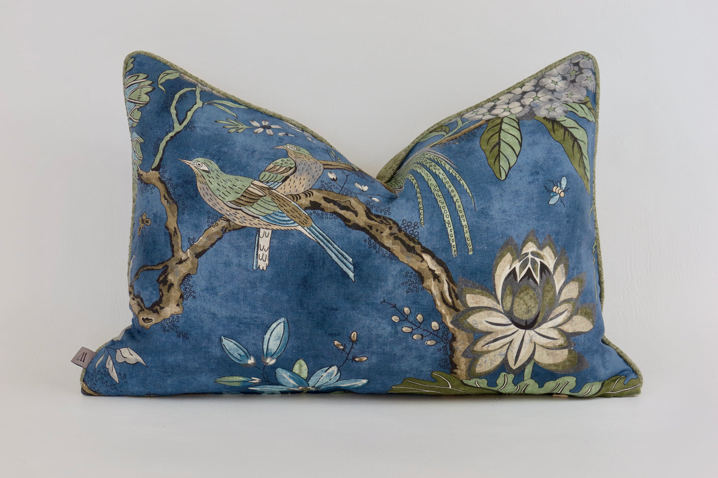 Blue printed cushion cover 40x60
