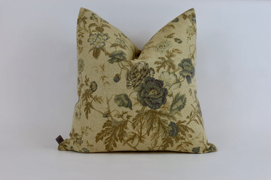 Beige floral cushion cover 50x50