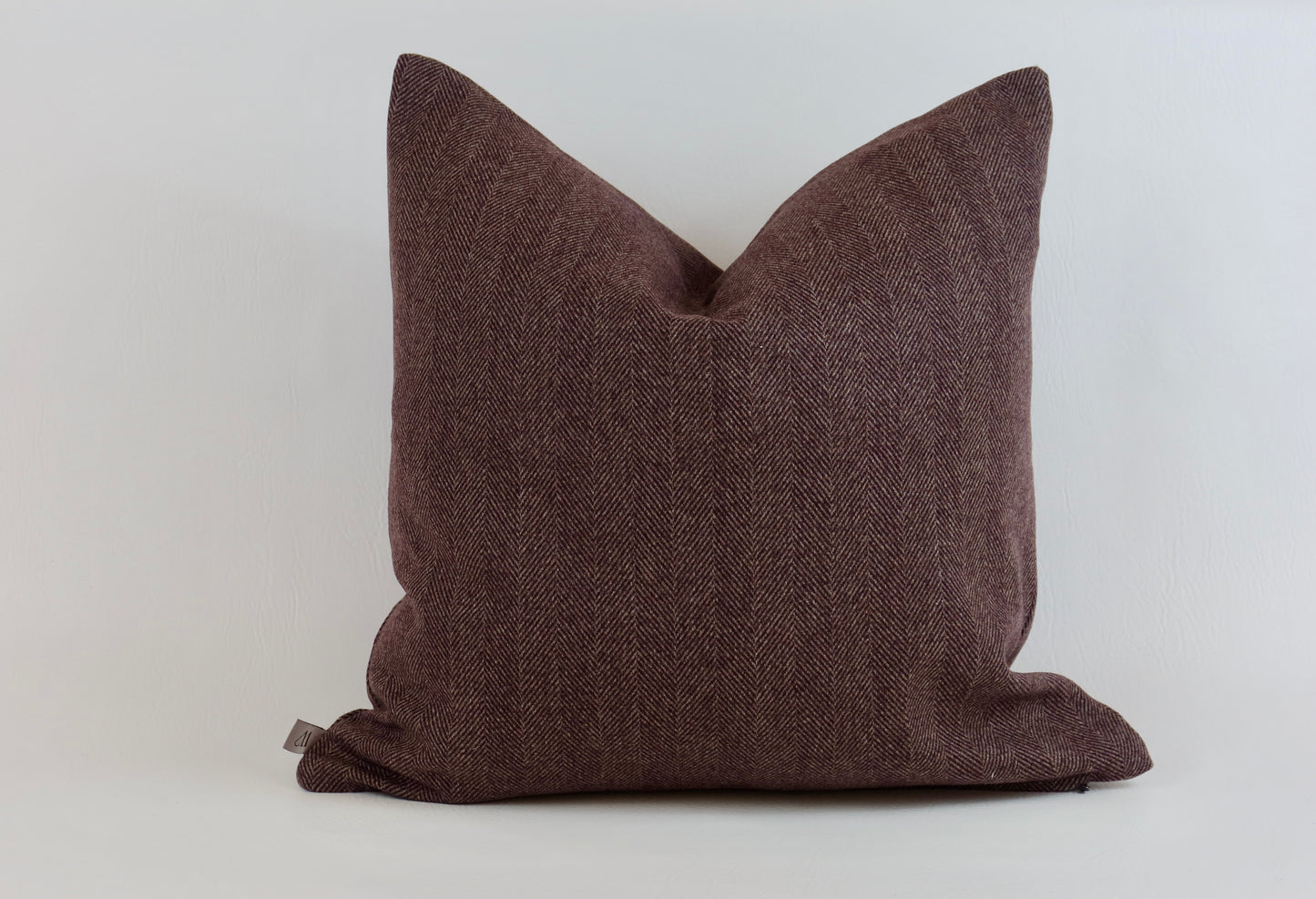Plum herringbone cushion cover 50x50