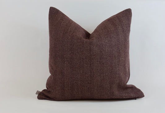 Plum herringbone cushion cover 50x50