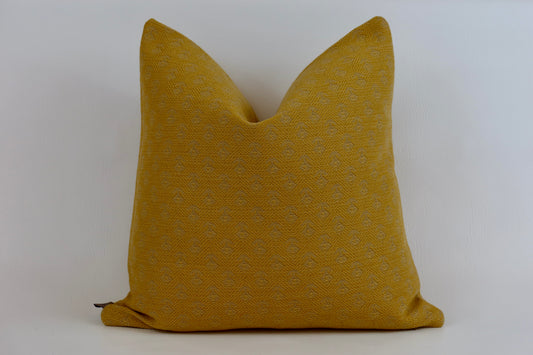 Yellow textured cushion cover 50x50