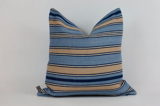 Light blue striped cushion cover 50x50