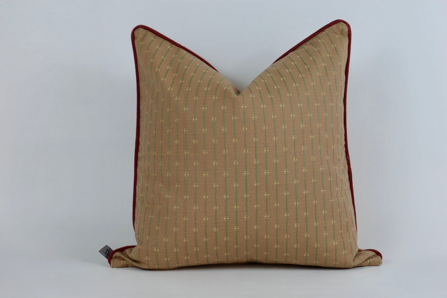 Taupe striped cushion cover 50x50