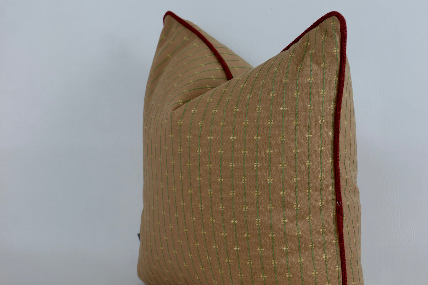 Taupe striped cushion cover 50x50