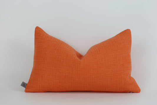 Orange textured cushion cover 30x50