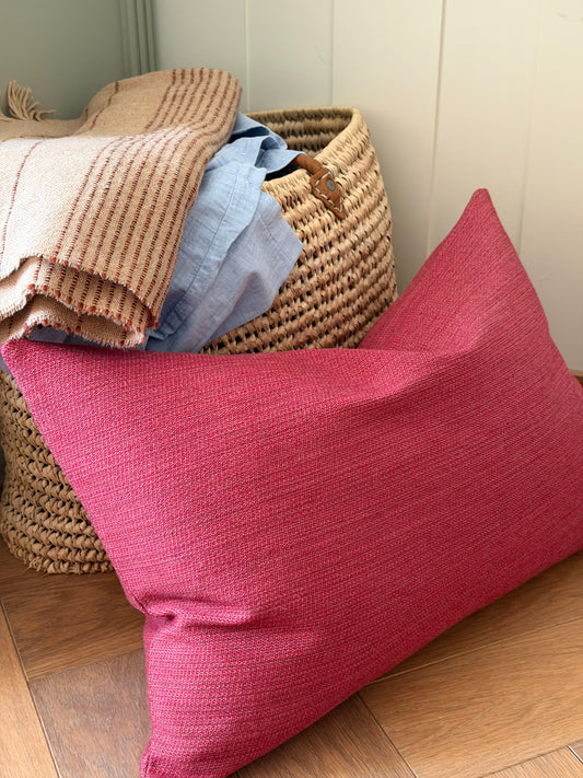 Pink textured cushion cover 40x60