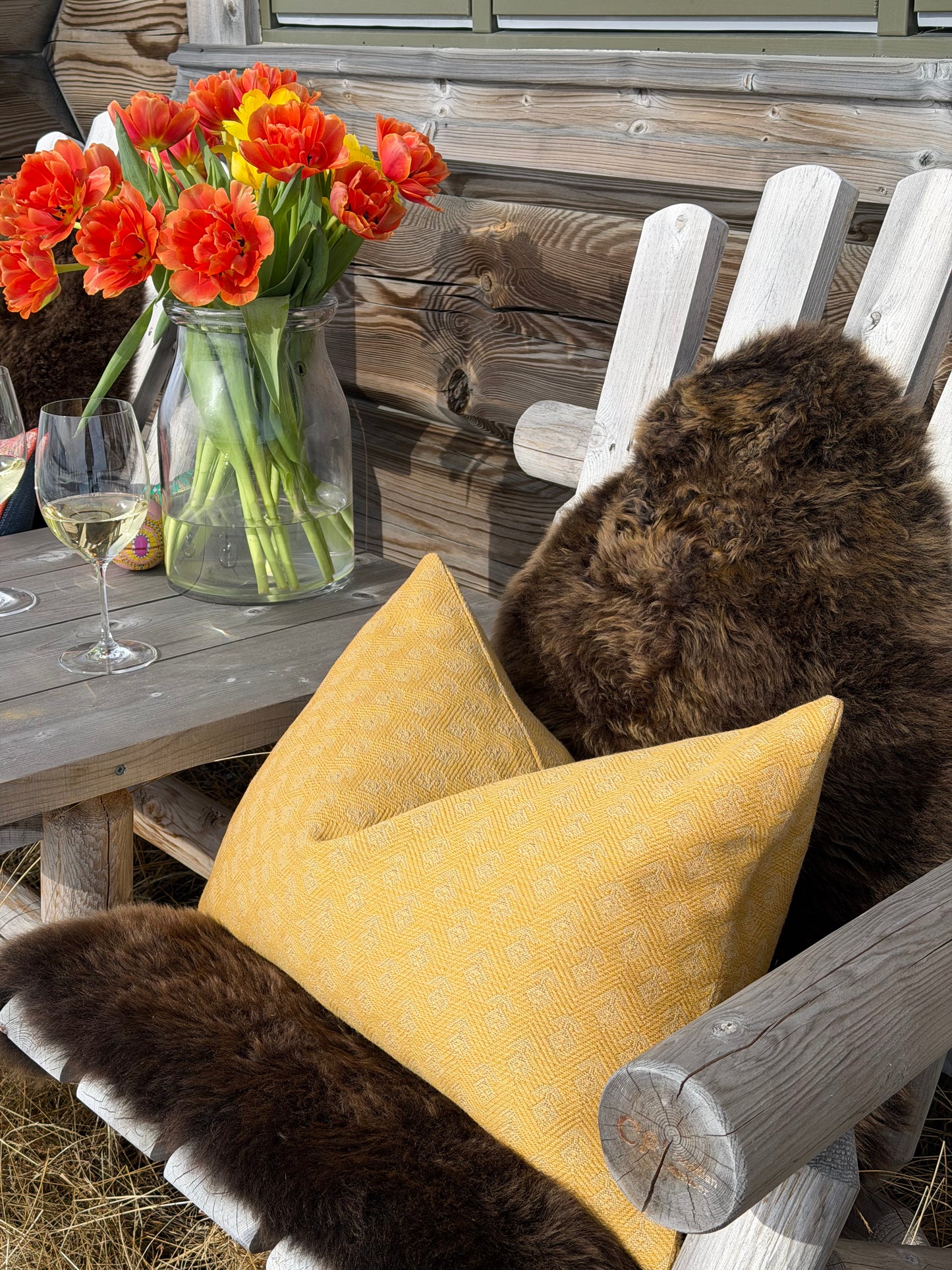 Mustard cushion cover 40x60