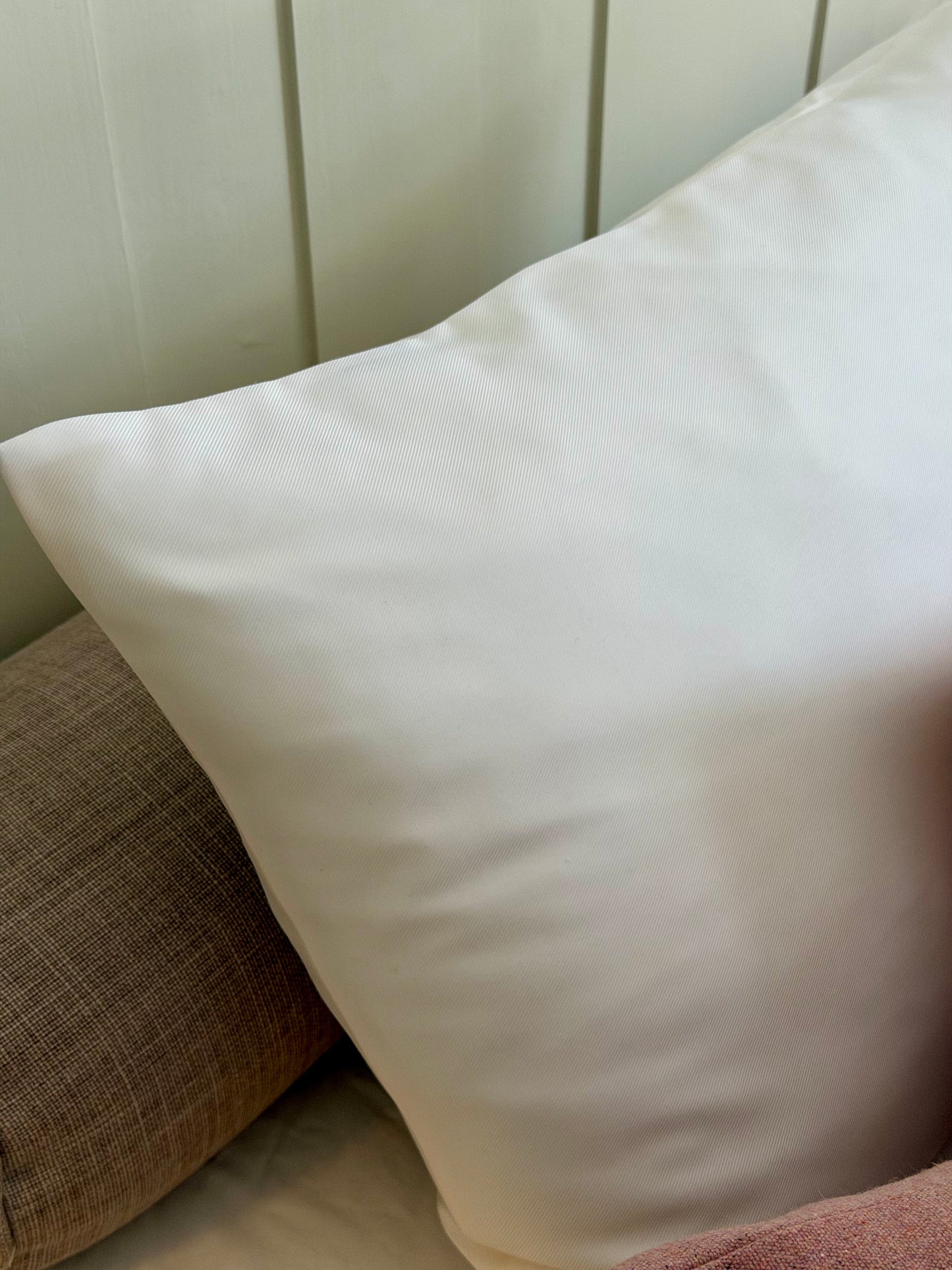 White textured twill duvet cover