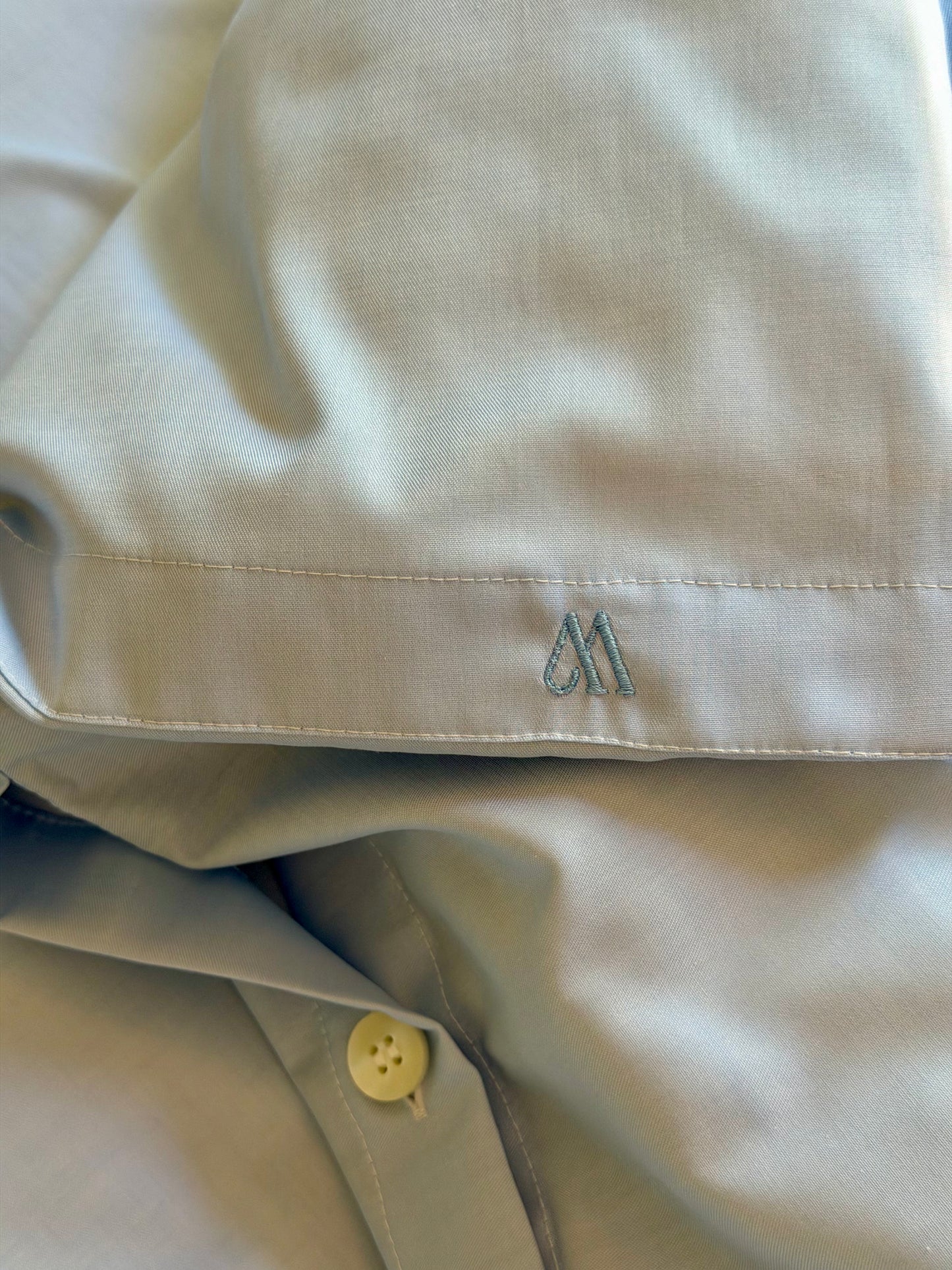 Blue signature twill duvet cover