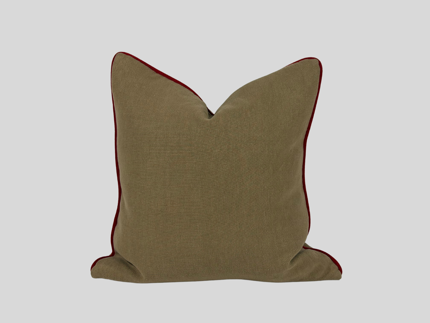 Natural piped cushion cover 50x50