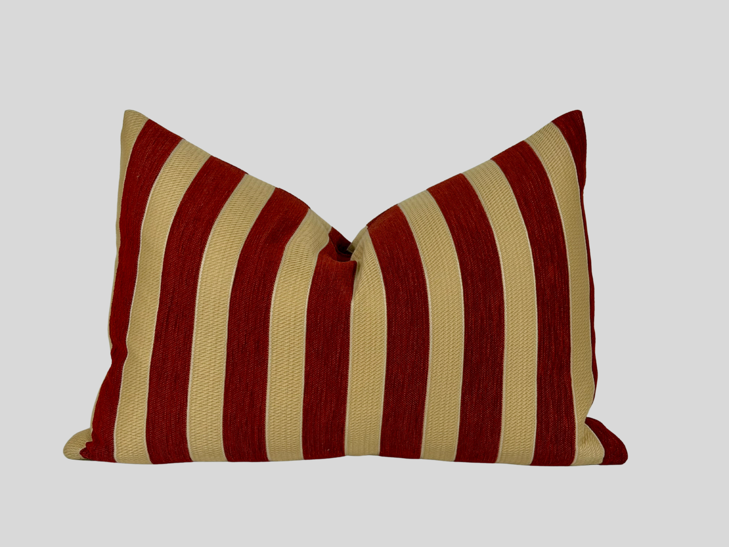 Red wide stripe cushion cover 40x60