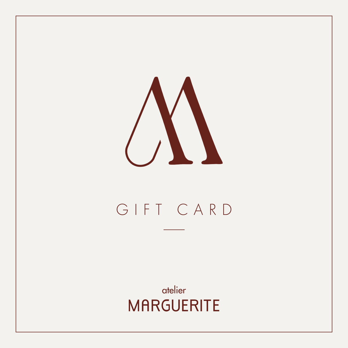 Atelier Marguerite gift card